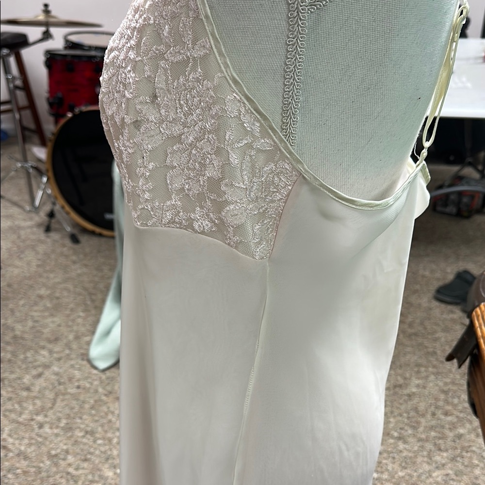 Elegant Cream Lace Slip Dress - Picture 3 of 4